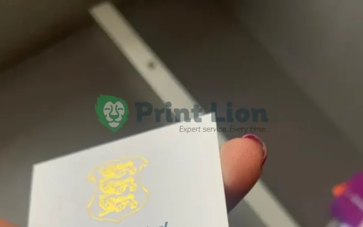 Foil-embossed business cards