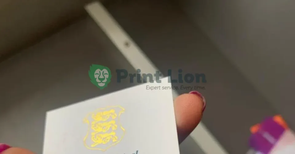 Foil-embossed business cards
