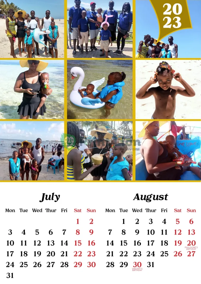 Family wall calendar printing — image 1
