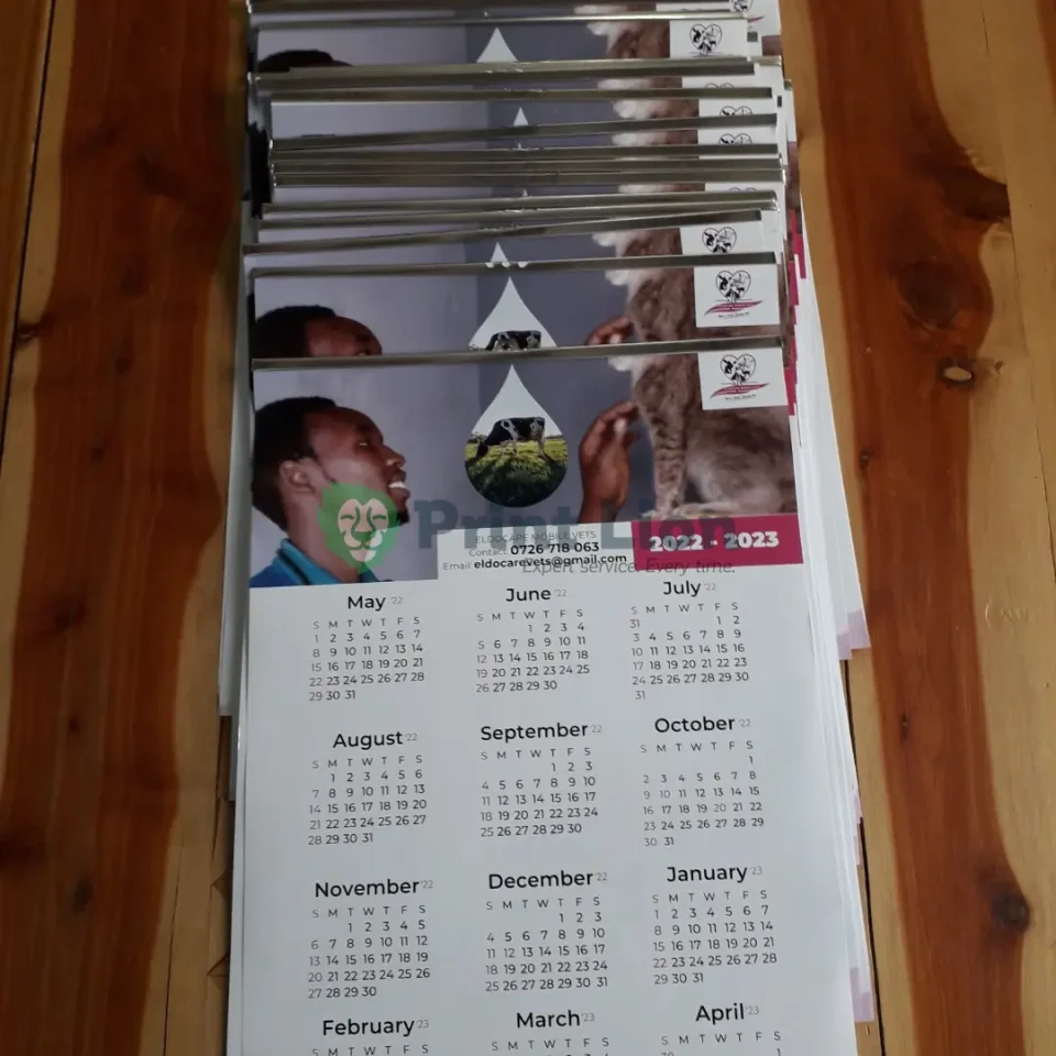 3-page/ 3-leaf wall calendar printing