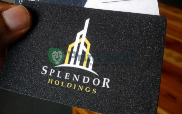 Glitter Spot UV business cards