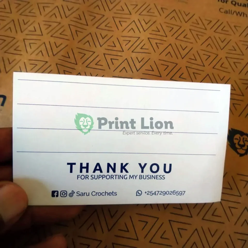 Customer thank you cards