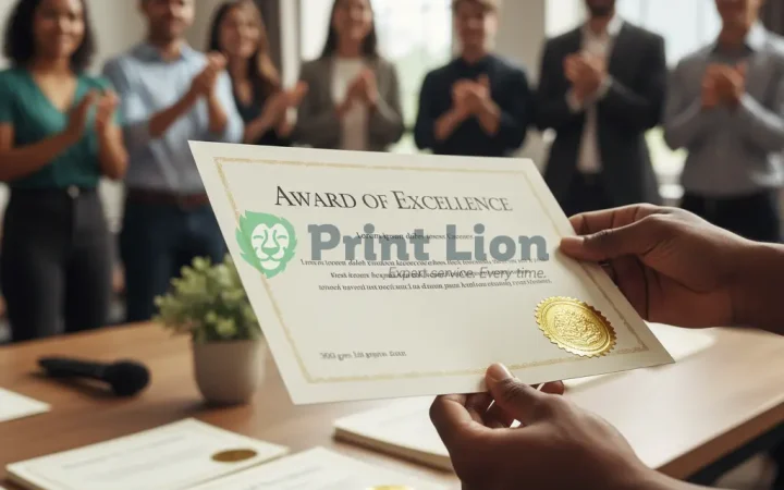 Certificates with foil seal