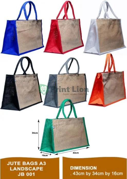 JUTE BAGS A3 Coloured PLBG005