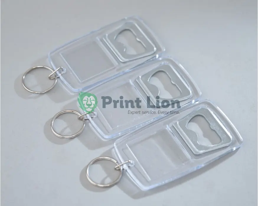 Opener plastic keyholders. Print area 3*3cm PLKH036