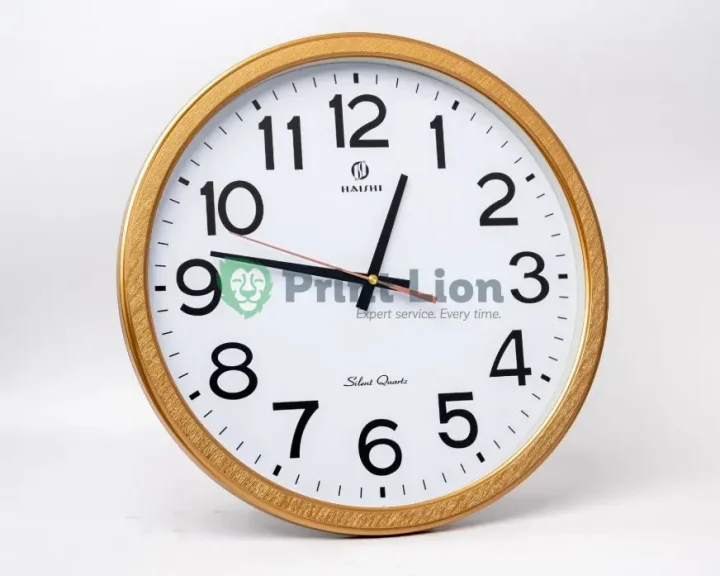 Gold clock. cm diameter PLCK018