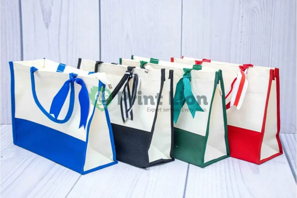 A3 LANDSCAPE CANVAS WITH RIBBON JUTE BAG PLBG028