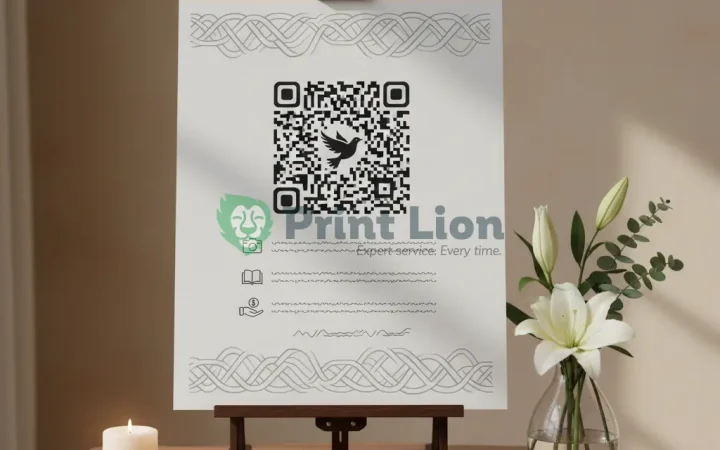 Funeral QR code poster