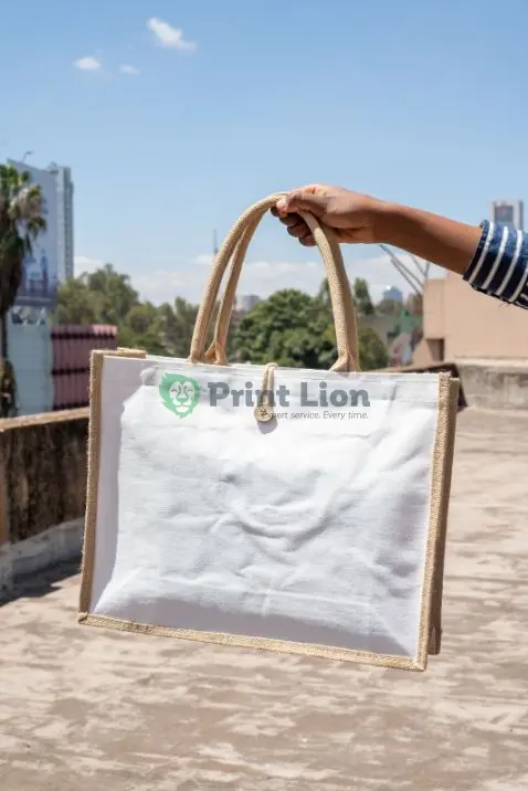 A3 Jute bags with side button. 43*33cm PLBG055