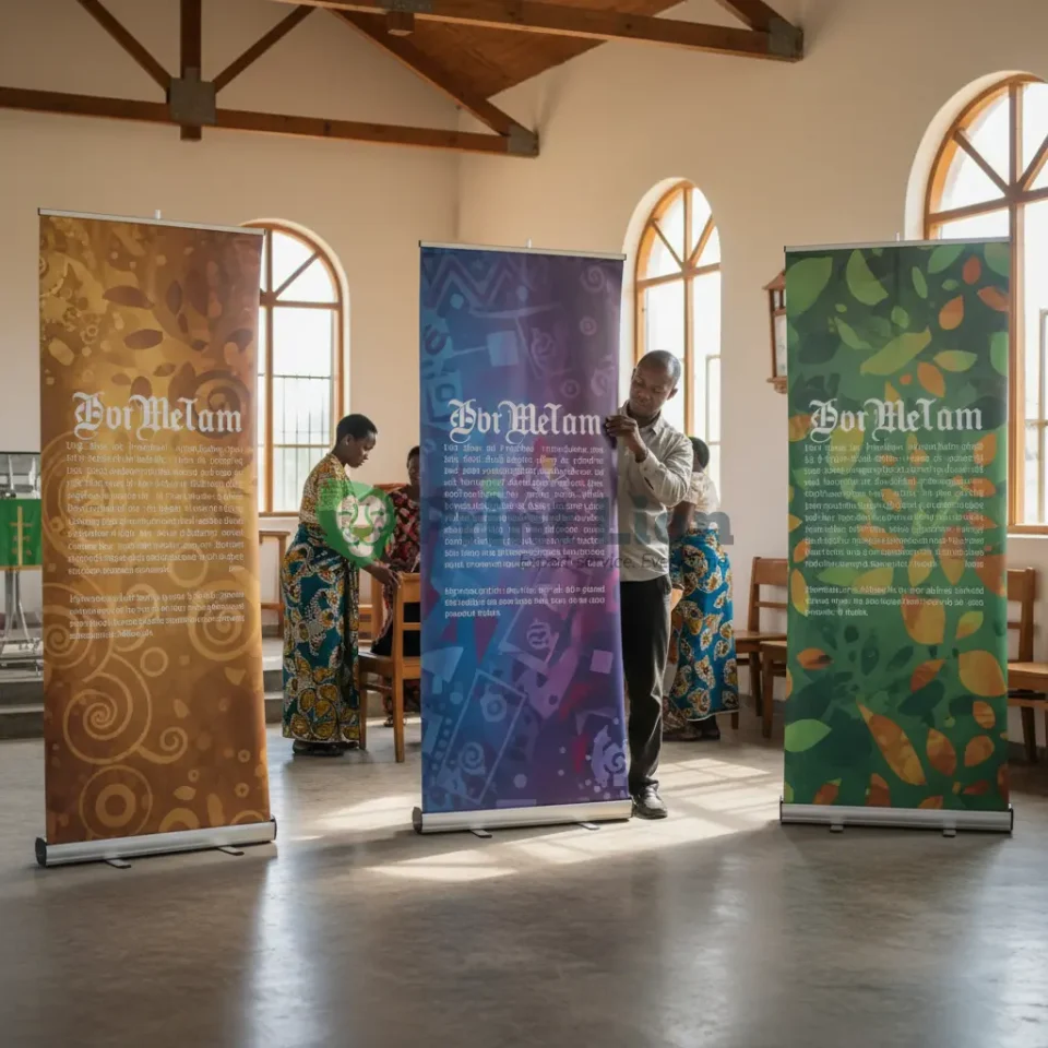 Pull-up scripture banners