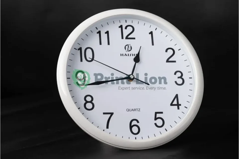 White Clocks 27cm diameter PLCK016