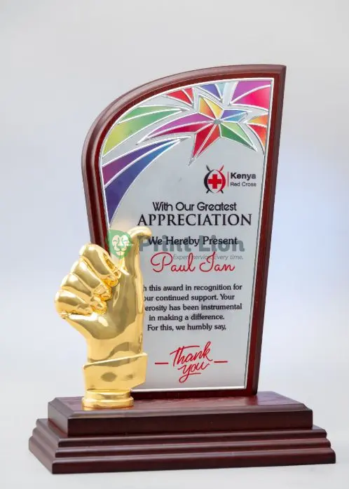 New silver shield/wooden awards PLAW160
