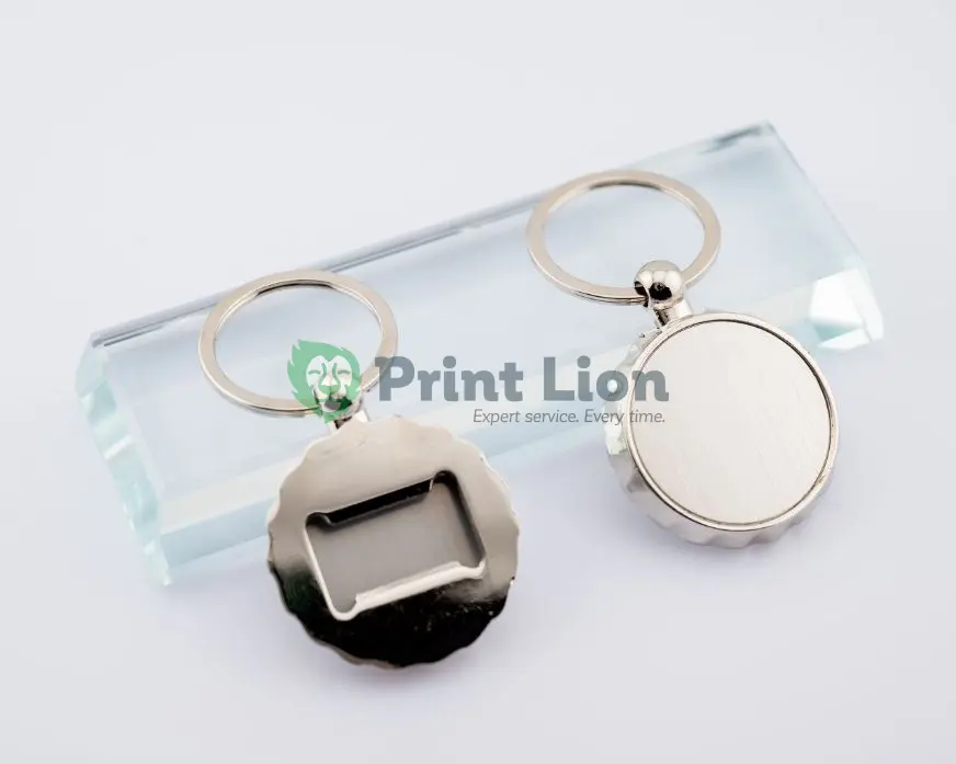 Round keyholders single sided with an opener at the back PLKH049