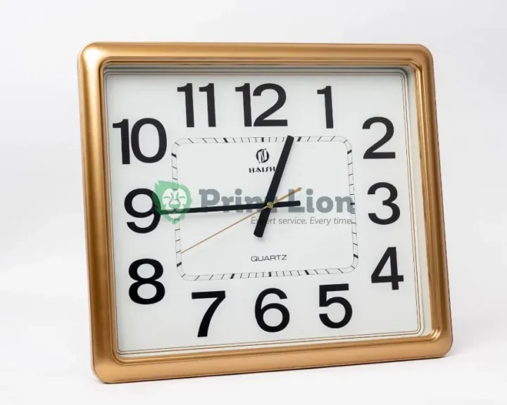 Rectangular shaped wall clock. 35*30cm diameter PLCK021