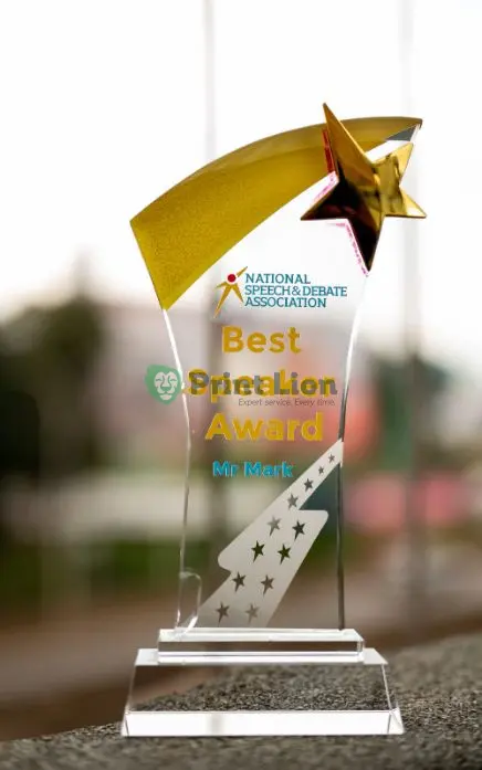 Spiral award. Height cm, width 8cm PLAW068