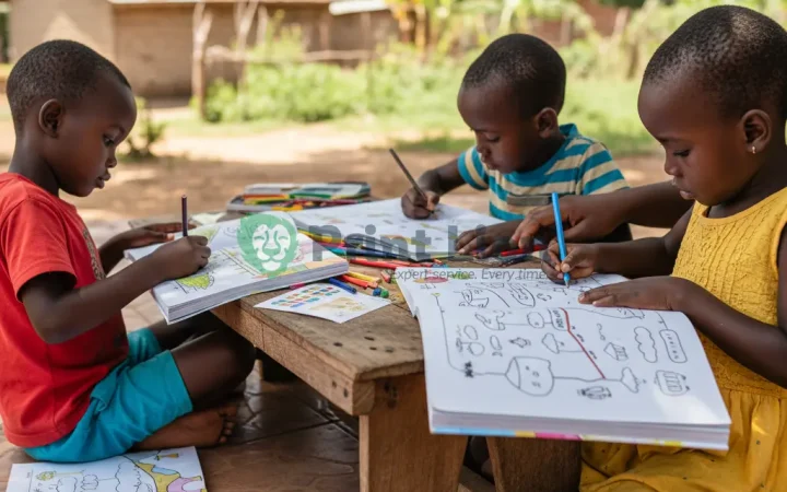 Children's colouring books