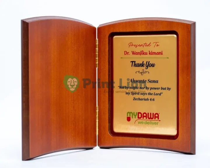 New booklet wooden awards PLAW106